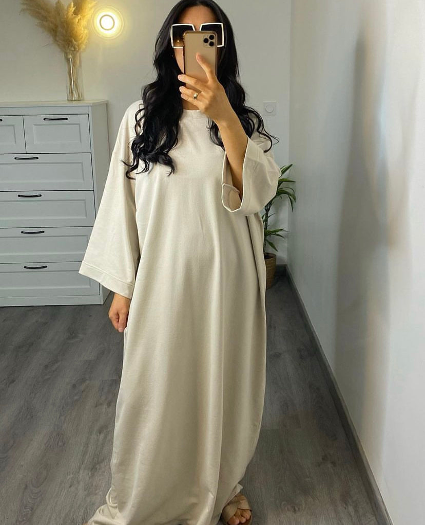 Robe longue oversize en coton