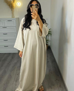 Robe longue oversize en coton