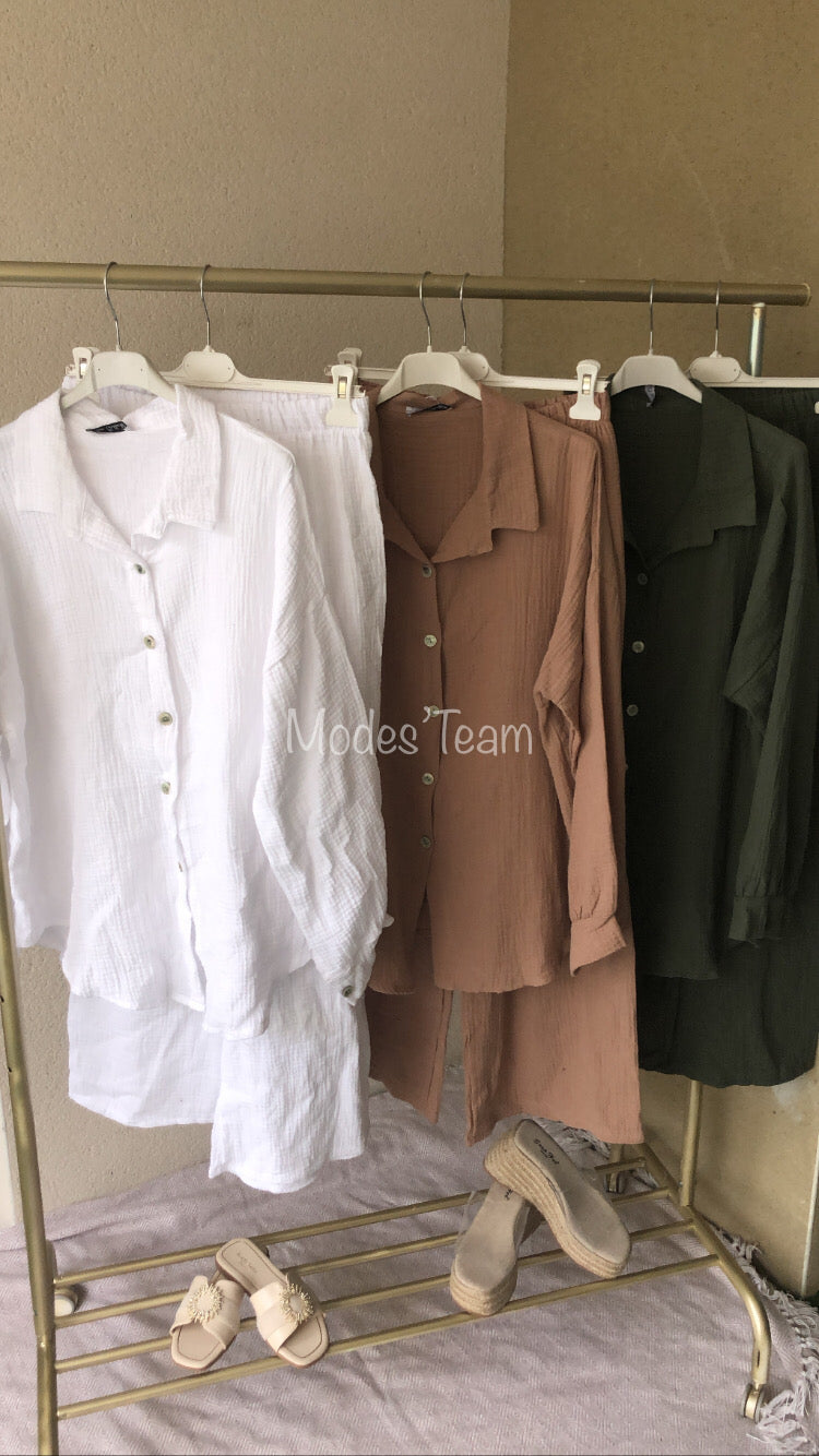 Ensemble gaz de coton