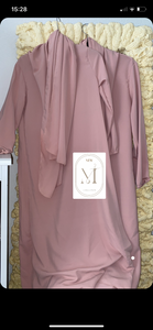 Abayas voile intégré MÈRE-FILLE soie de médine