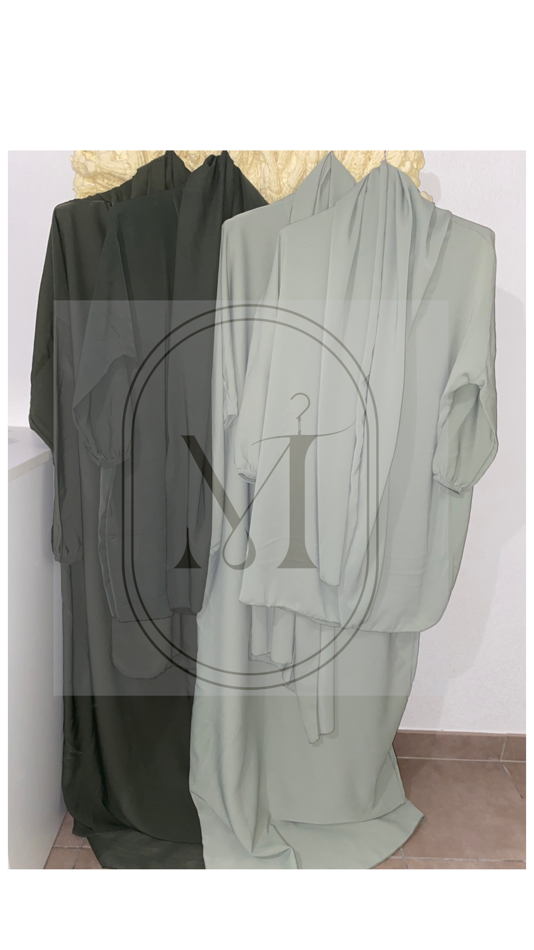 Abayas voile intégré MÈRE-FILLE soie de médine