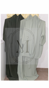 Abayas voile intégré MÈRE-FILLE soie de médine