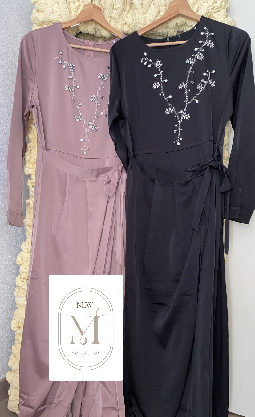 Robe combinaison satinée